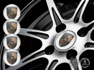 Porsche Silicone Stickers Edition Custom Wheel Labels